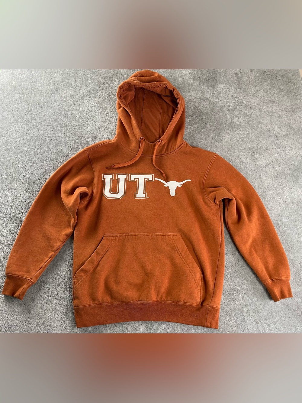 UT Texas Longhorns Hoodie Mens Small Orange PullOver Hooded Champs Sports Orange